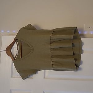 Cute green flared shirt